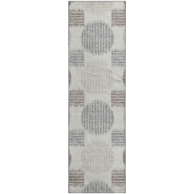 Premium Machine Washable Prisco Ivory Rug, Runner 2'3" x 7'6"