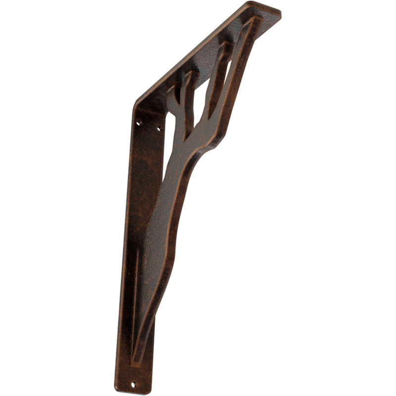 Support en fer forgé Damon, Cuivre antique, H 10 po x l 1,5 po x P 7,5 po