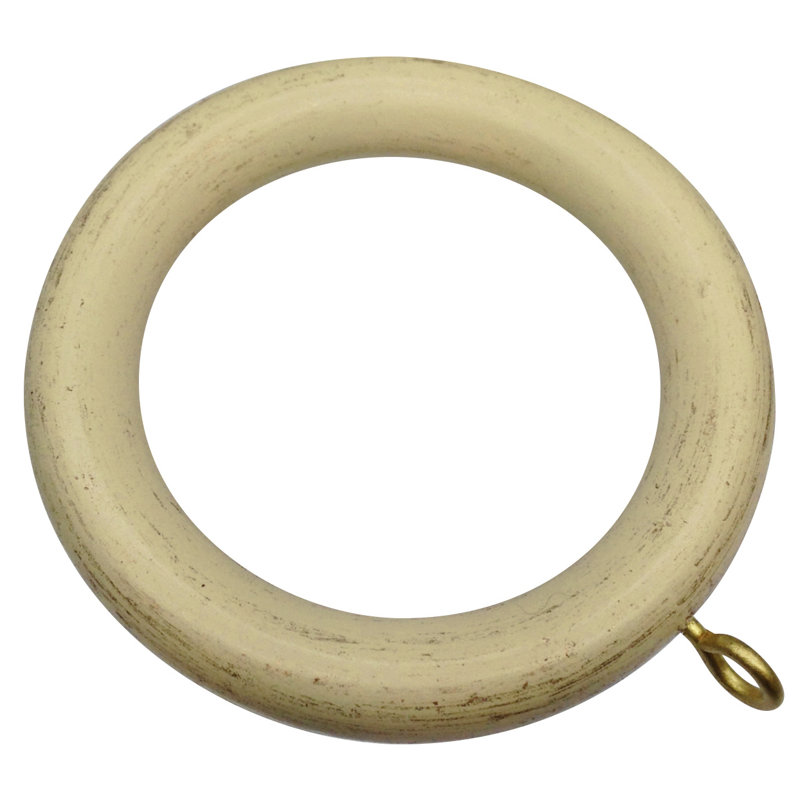 Adhrit Wood Curtain Rings, Walnut, 10.6cm H x 10.6cm W