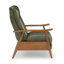 Fauteuil inclinable à accoudoirs en bois-424865036