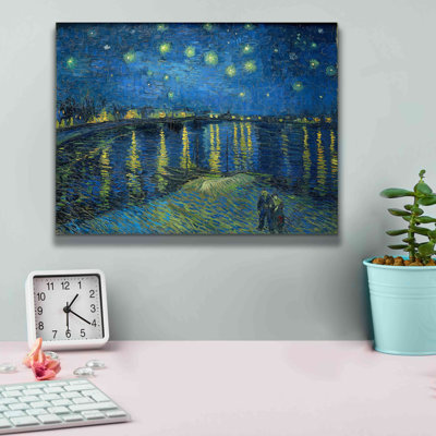 «Starry Night Over the Rhone» par Vincent VanGogh, art mural sur toile