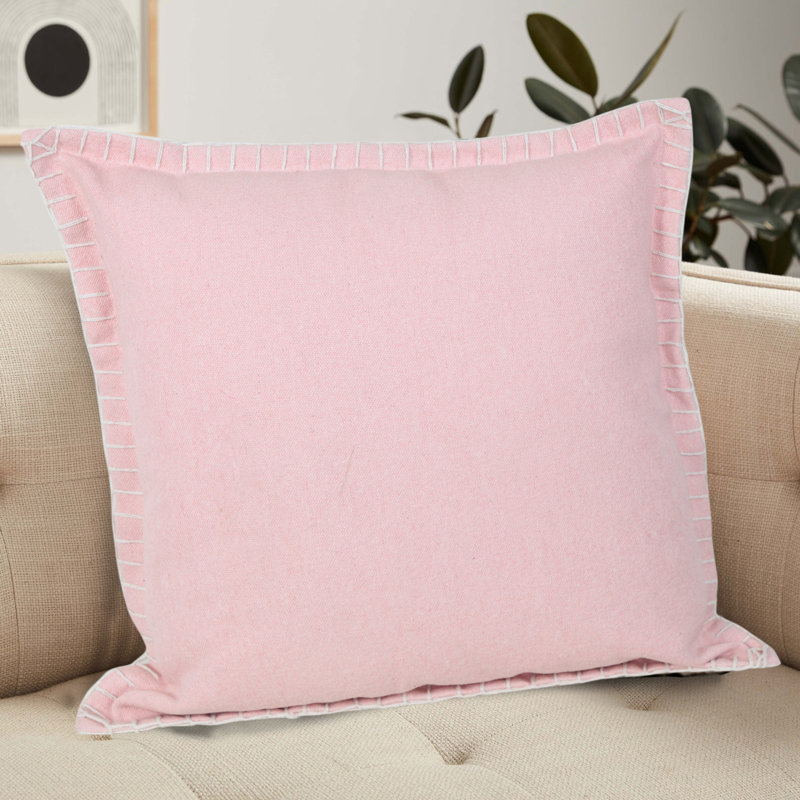 Housse de coussin Madison, Housse de coussin seulement - sans coussin, 20 po x 20 po, Rose clair