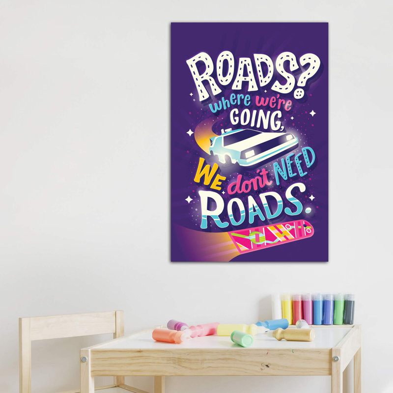 «Back to the future» par Risa Rodil - publicité imprimée, H 40 po x l 26 po x P 1,5 po, Toile tendue, Pas de tapis
