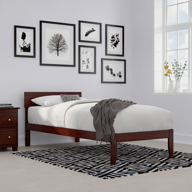 Farrah Platform Bed, Walnut, Twin Extra Long