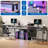 Gaming Desk, U-Shaped Computer Desk with LED Lights and Power Outlets, 126'' Reversible L-Shaped Large Gaming Desk with Monitor Stand, Corner Office Desk with Storage Bag and Hooks, Gray-1214124970
