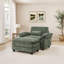 Fauteuil d'appoint rembourré très large avec repose-pieds rectangulaire-655529882