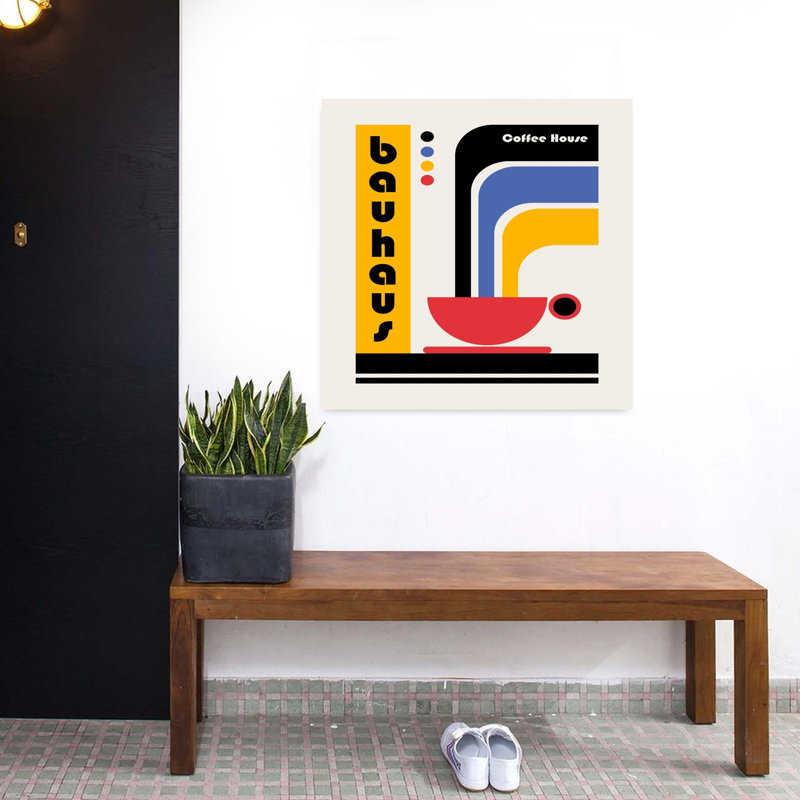 Art contemporain abstrait rétro, H 32 po x l 32 po