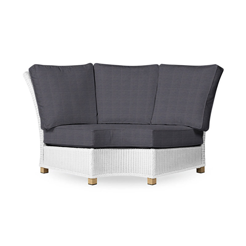 Hamptons Outdoor Corner Wedge Lounge Chair, Cottage Pepper, White