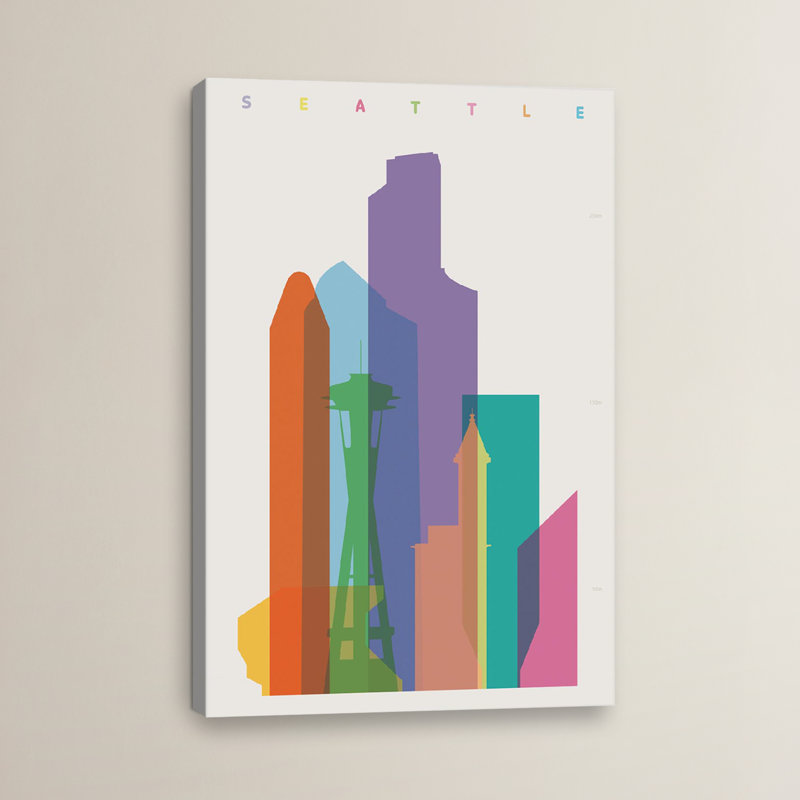 «Seattle» par Yoni Alter, impression sur toile tendue, H 18 po x l 12 po x P 1,5 po