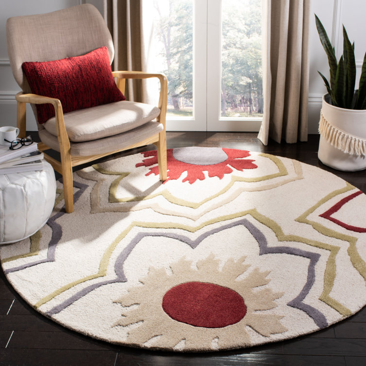 Candelo Hand Tufted Wool And Viscose Floral Rug