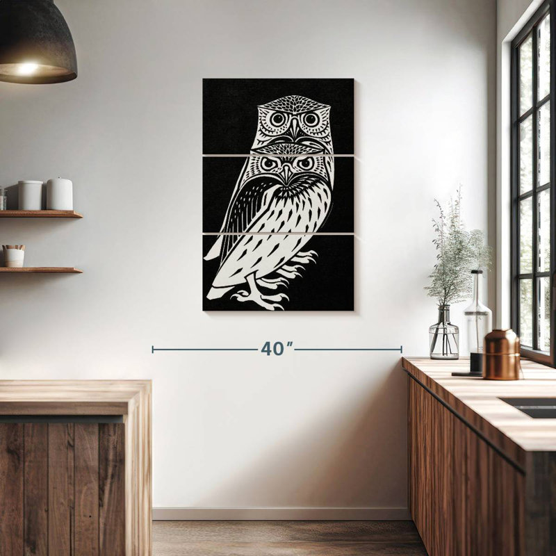 Brampt Two Owls 1921, 38" H x 24" W
