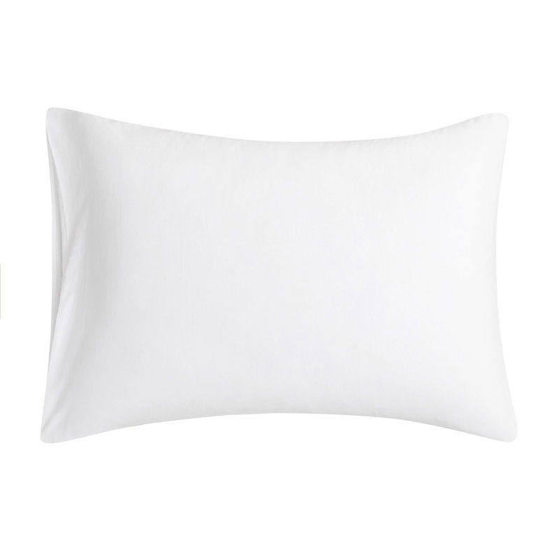 Hospitality White Solid Color Cotton Classic 1 Piece Pillowcase, King Pillowcase