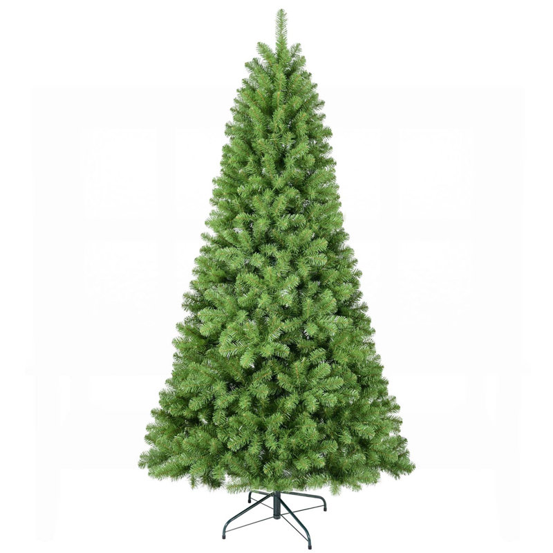 Arbre de Noël 9 pi avec fil mémoire, arbre en PVC artificiel à charnière 1910 pointes, installation facile pour la décoration intérieure des Fêtes