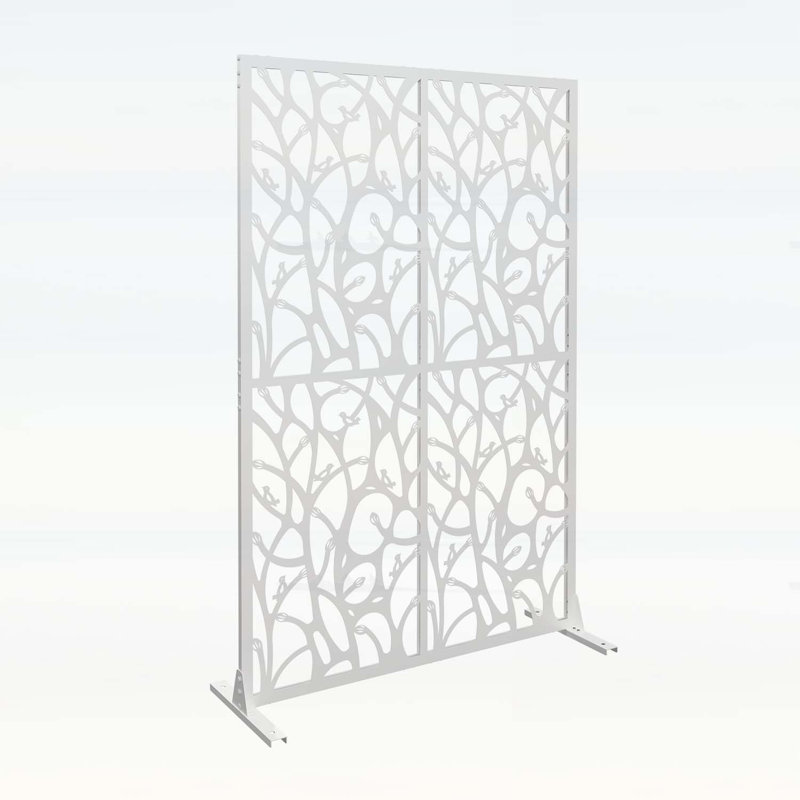 Metal Privacy Screens, White