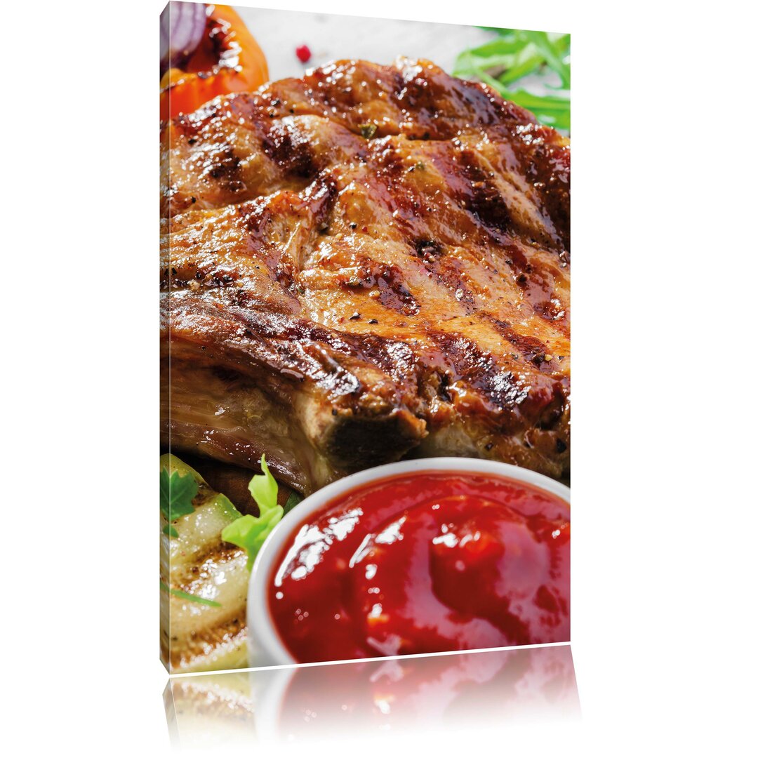 Leinwandbild Gegrilltes Steak