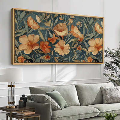 Rustic Floral " Floral Elegance Vintage Botanical Modern Art Calm Warm Extra Large Artwork Pictures "