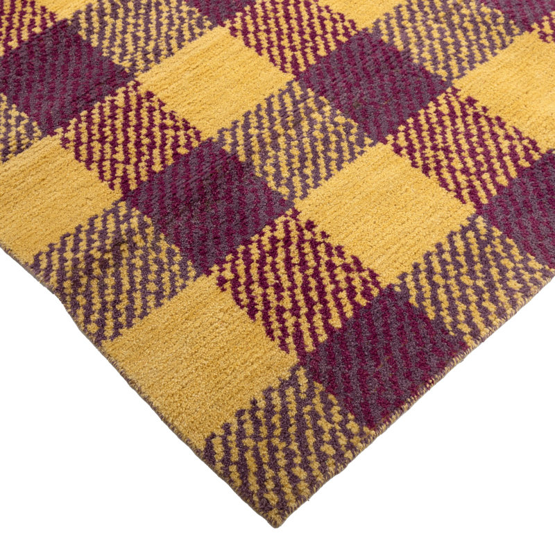 Yellow & Pink Contemporary PET Rug - 6' x 9'