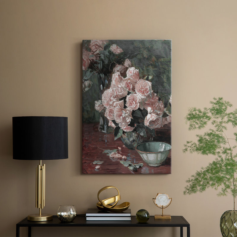 Motif floral rétro CCL XXVI - galerie Cavas, H 18 po x l 12 po
