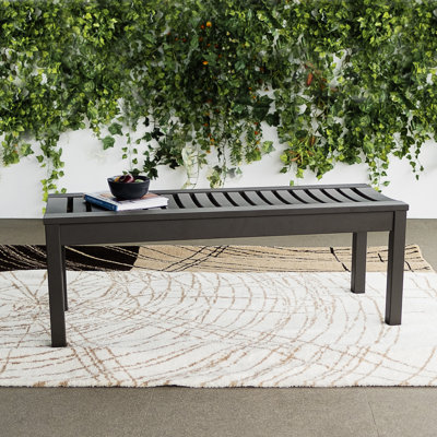 Karlov Mahogany Outdoor Backless Bench