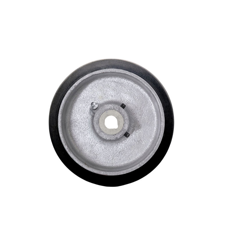 Rubber Tread on Cast Iron Caster