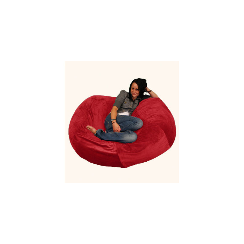 Breton Bean Bag Sofa, Pebble - Merlot