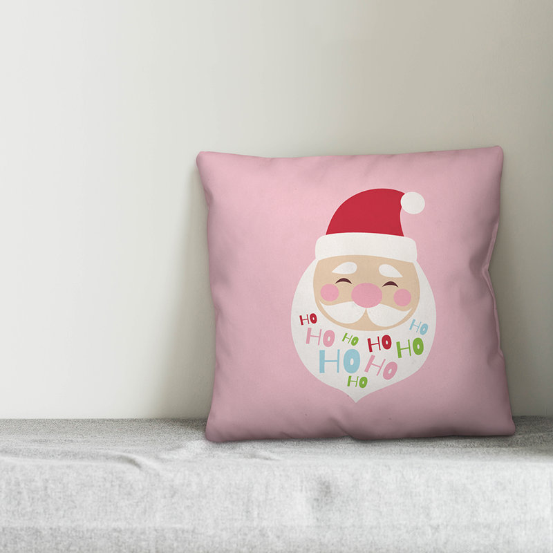 Coussin décoratif Père Noël, 16 po x 16 po, Housse de coussin seulement - Insert