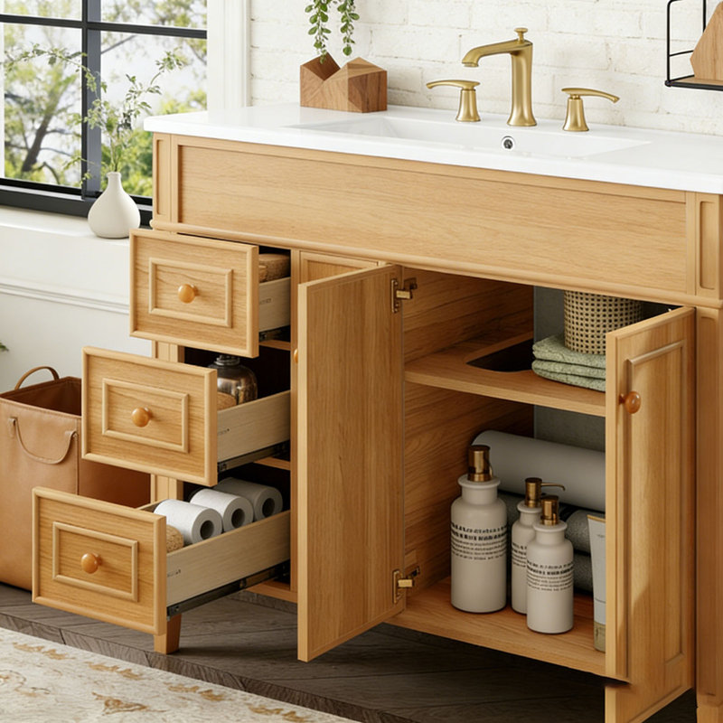 Meuble-lavabo 36 po avec lavabo, Bois