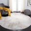 Tapis gris / doré à motif abstrait Kornegay-1654348255