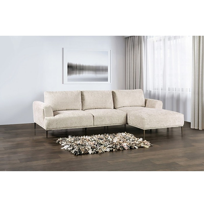 Canapé modulaire Sahl, Accoudoir à droite (vu de face), Chenille brun clair