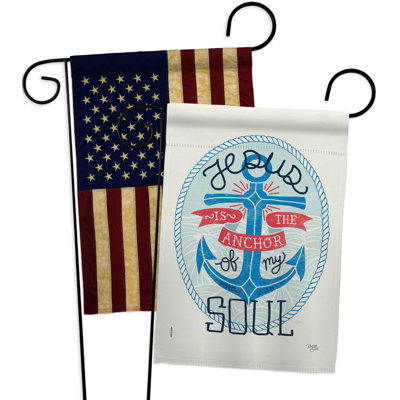 Drapeau de jardin religieuse en polyester 18,5 x 1 po x 3 po