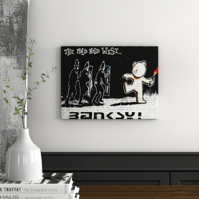 Banksy - Wrapped Canvas Print, 30cm H x 40cm W x 1.8cm D