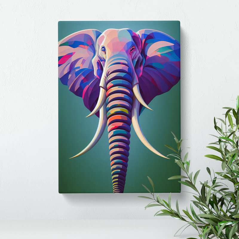 Splendid Elephant - Wrapped Canvas, 76cm H x 50cm W x 3cm D