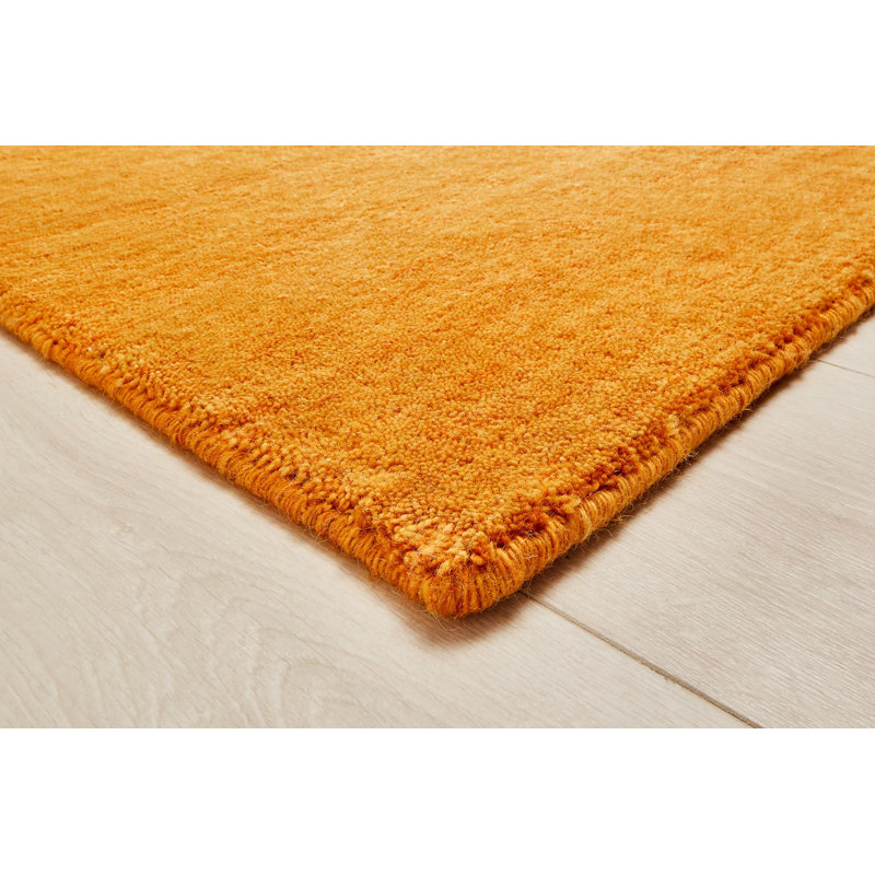 Daylynn Solid Colour Wool Hand Woven Area Rug, Square 200cm