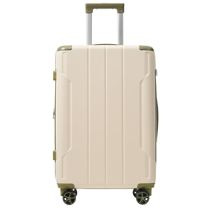 Valise rigide, valises en ABS léger et durable avec roues doubles, bagage de voyage à carreaux extensible de 28 pouces