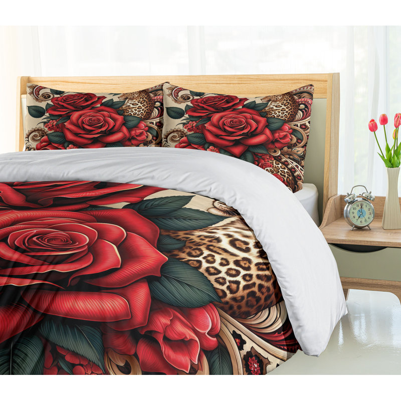 Leopard Duvet Cover, King Duvet Cover + 2 Standard Shams