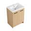 Meuble-lavabo autoportant de 24 pouces avec lavabo en résine intégré, rangement à double porte, conception prête à assembler et poignées à double finition.-1829761561