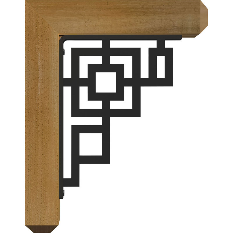 Support à crête en fer Eris, H 19 po x P 16 po, Cèdre rouge de l'Ouest l 3 1/2 po x T 2 po (lisse