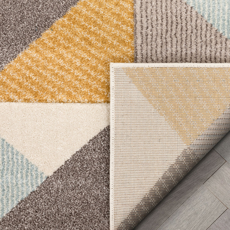 Ruby Geometric Area Rug, Runner 80 x 300cm