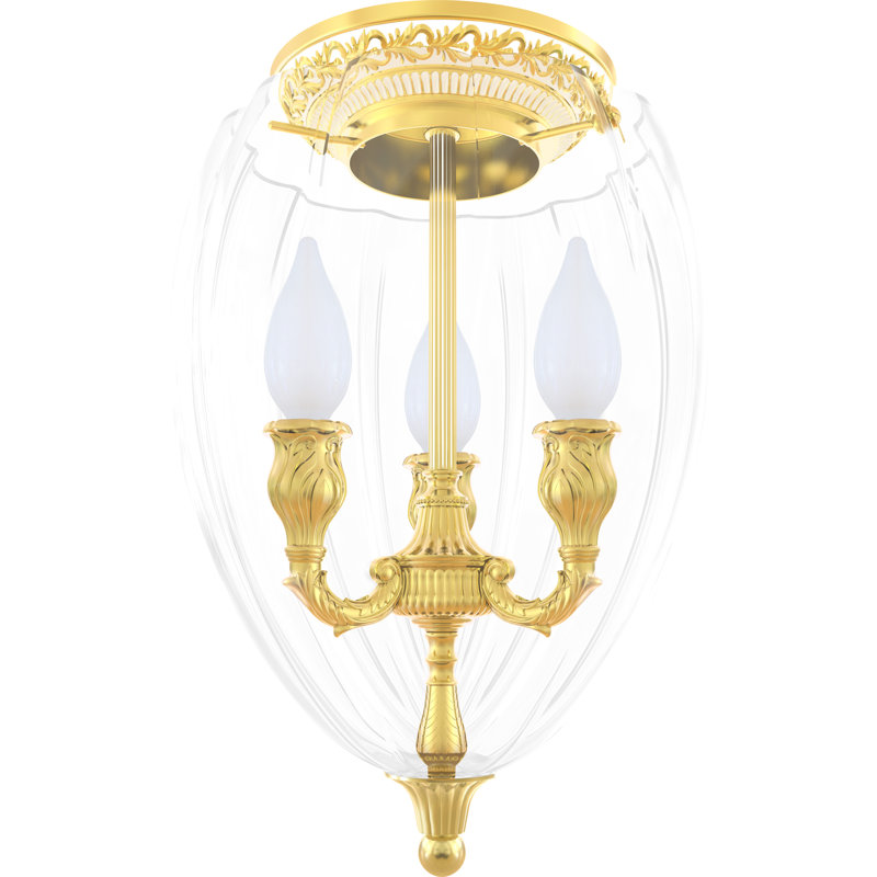 Fleischer Glass Semi Flush Mount