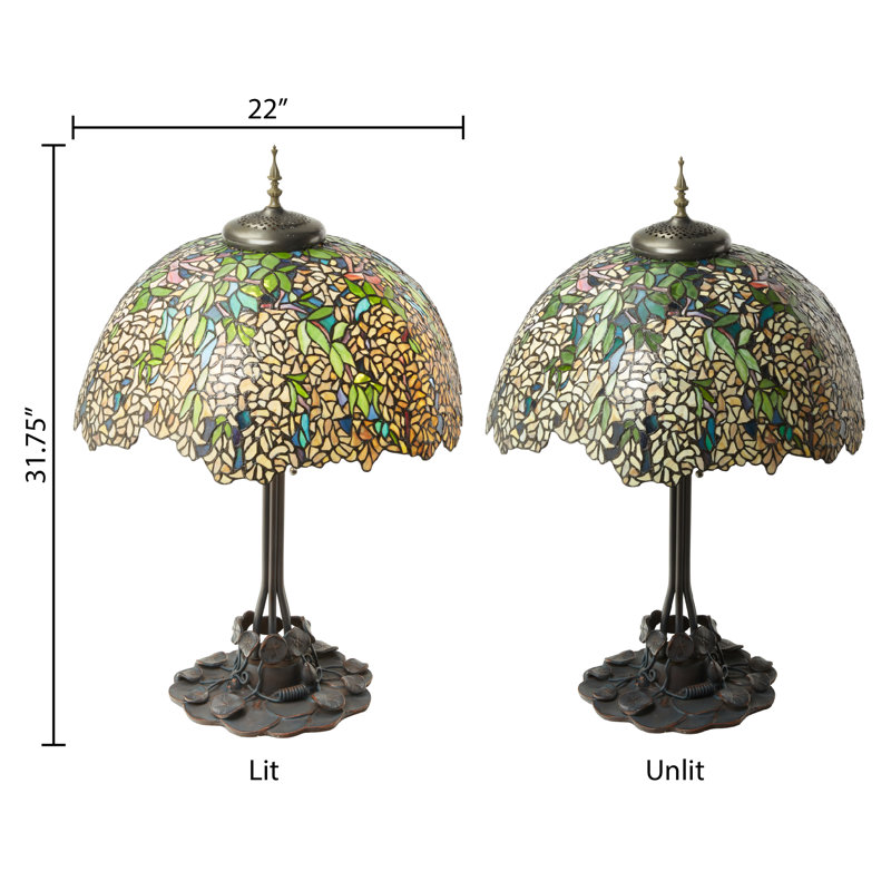 31.75"H Laburnum Tiffany-Style Stained Glass Table Lamp