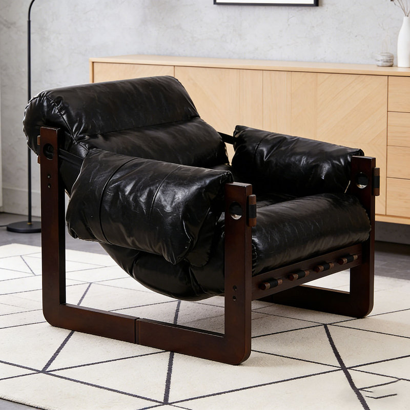 Chaise longue de style médiéval moderne, Antique Black