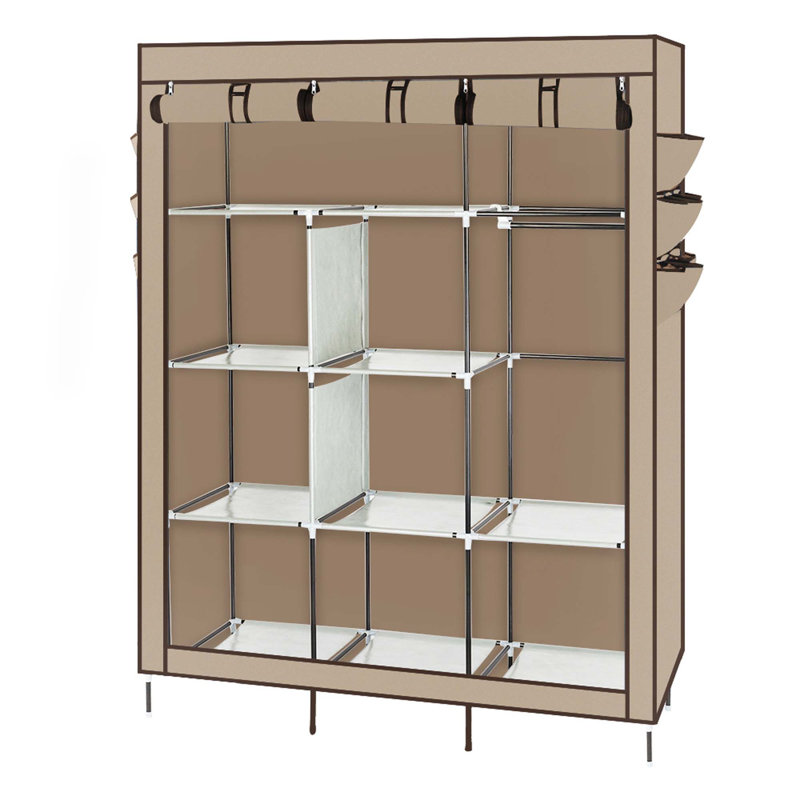 Garde-robe en tissu 69 po, Crème, crème