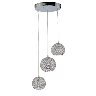 Gutirrez 3 - Light Chrome Cluster Pendant