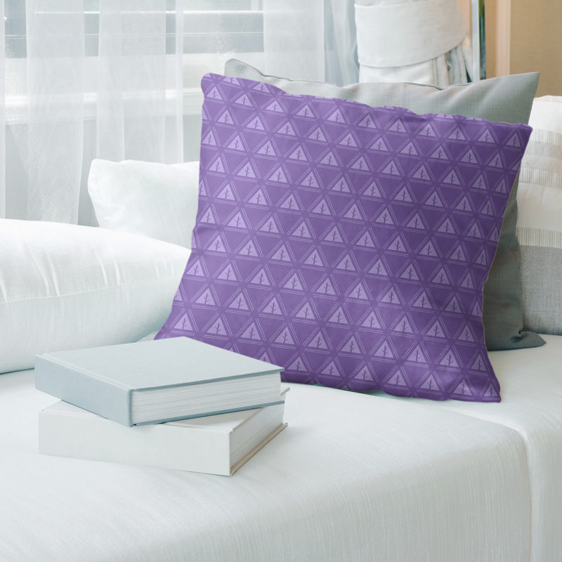 Coussin Theo Nath, 18 po x 18 po, Duvet synthétique, Mauve frais