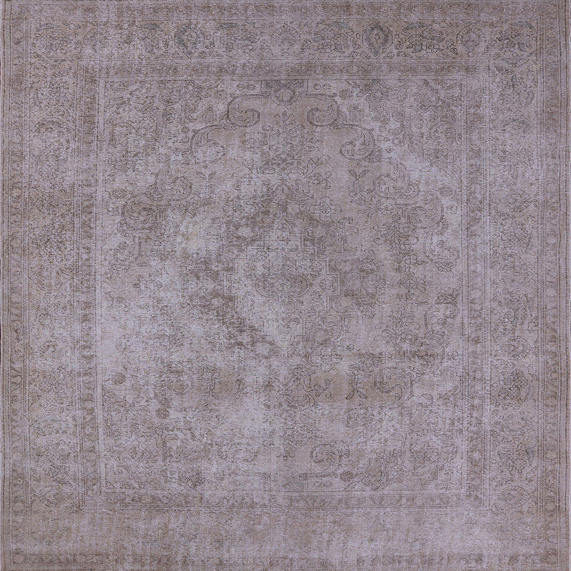 Tapis oriental gris Delphos, Carré 3 pi