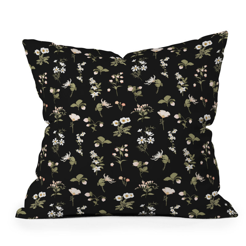  Coussin décoratif floral intérieur / extérieur en polyester, 26 po x 26 po