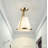 Brass Empire Pendant with Tapered Fabric Shade