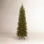 Slender Green Realistic Artificial Fir Christmas Tree with Incandescent Steady/Constant Lights-415901198