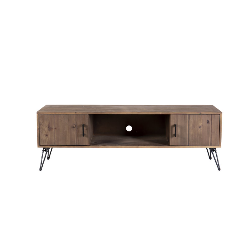 Industrial Style Reclaimed Wood TV Stand with Ample Storage for Stylish and Eco-Friendly Living Rooms