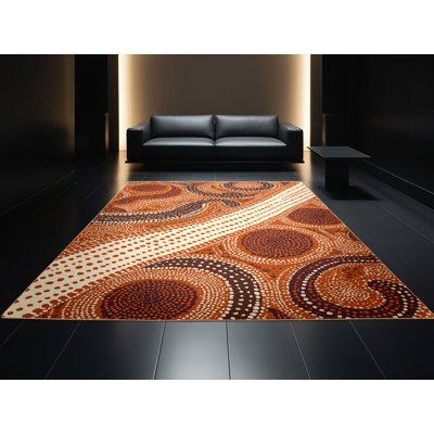 Tapis moelleux doux en peluche d'inspiration mondiale Midwood - imprimé brun clair